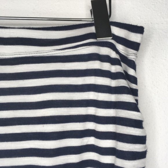 Splendid Navy & White Striped Bodycon Skirt Large - Picture 2 of 6